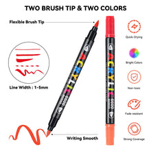 Load image into Gallery viewer, 48/60 Colors Acrylic Marker Dual Brush Tip