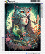 Load image into Gallery viewer, 5D Diamond Painting Owl Kits