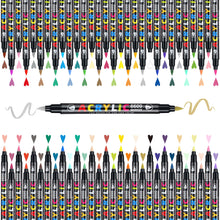 Load image into Gallery viewer, 48/60 Colors Acrylic Marker Dual Brush Tip