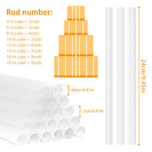 Load image into Gallery viewer, 20Pcs Plastic Cake Dowels