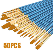 Load image into Gallery viewer, 50pcs Artist Paint Brush Set - crazypaisleyscraftsupplies