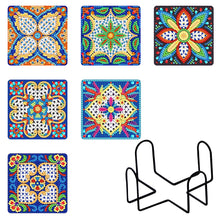 Load image into Gallery viewer, 6pcs/set Coaster 5D Special Shaped Drill Diamond Painting Kit