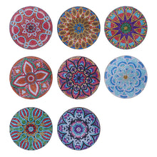 Load image into Gallery viewer, 8pcs 5D Diamond Painting Mandala Coaster Kit