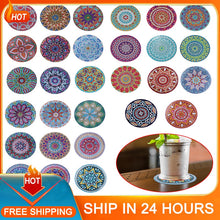 Load image into Gallery viewer, 8pcs 5D Diamond Painting Mandala Coaster Kit