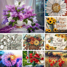 Load image into Gallery viewer, 5D Diamond Painting Kits Full Round Drill Flower Series
