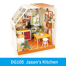 Load image into Gallery viewer, Wooden Miniature Dollhouse Model Building Kits
