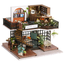 Load image into Gallery viewer, Wooden Dollhouse Miniature Kit With LED Lights
