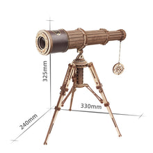 Load image into Gallery viewer, 1:1 DIY 314pcs Telescope Wooden Model Kits
