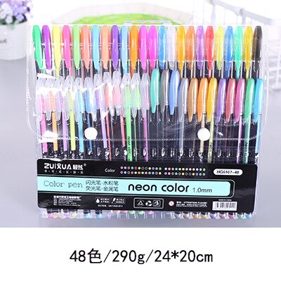 48 Pcs Fluorescent Marker Pen Set