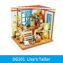 Load image into Gallery viewer, Wooden Miniature Dollhouse Model Building Kits
