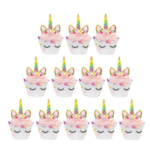 Load image into Gallery viewer, Cupcake Paper Cups Toppers 12 Set
