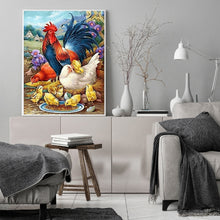 Load image into Gallery viewer, Cross Stitch Rooster Stamped Embroidery Kits
