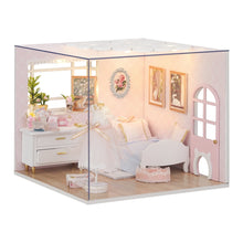 Load image into Gallery viewer, Wooden Model Doll House with Dust Cover Miniature Building Kit
