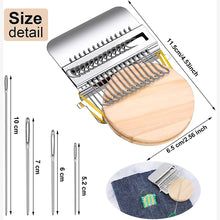 Load image into Gallery viewer, Weaving Tool Loom Kit 14 Hooks 9 Needles Mini Darning Loom
