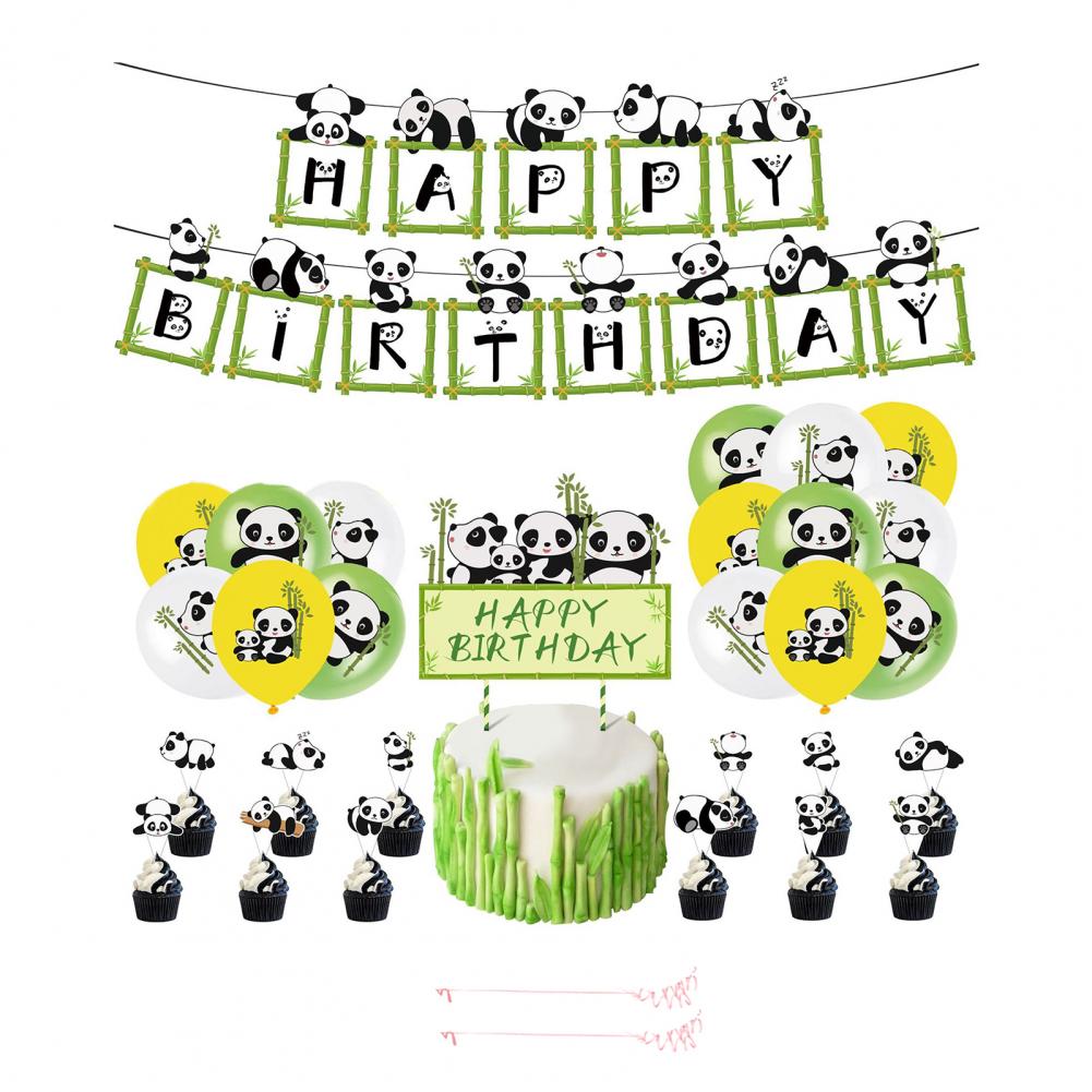 1 Set Panda Themed Cake Toppers