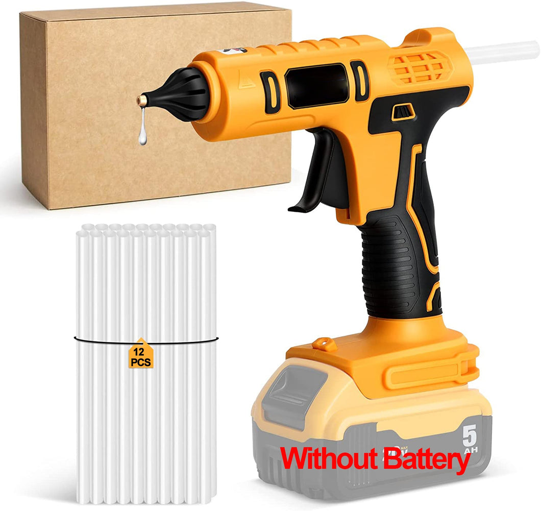 Cordless Electric Handheld Hot Glue Gun with 12 Sticks