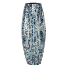 Load image into Gallery viewer, 19&quot; Handmade Blue Mother of Pearl Vase
