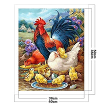 Load image into Gallery viewer, Cross Stitch Rooster Stamped Embroidery Kits
