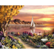 Load image into Gallery viewer, Cross Stitch Embroidery Sailboat Kit
