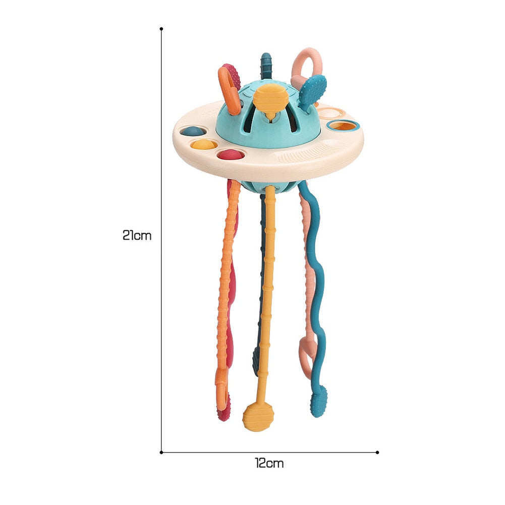 Pull String Developmental Baby  Teething Sensory Toy