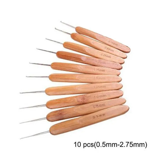 Bamboo Handle Crochet Hooks Set