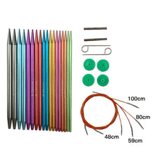 Load image into Gallery viewer, 9 Pairs Aluminum Alloy Circular Knitting Needles
