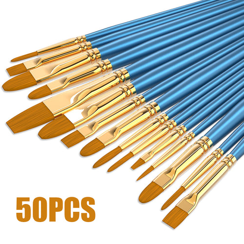 50pcs Artist Paint Brush Set - crazypaisleyscraftsupplies