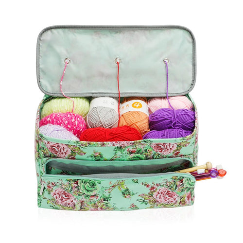 600D Oxford Cloth Crochet Knitting Storage Tote Bag - crazypaisleyscraftsupplies