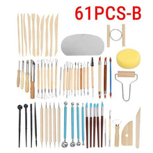 Load image into Gallery viewer, 61PCS Ceramic Clay Tools Set - crazypaisleyscraftsupplies
