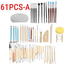 Load image into Gallery viewer, 61PCS Ceramic Clay Tools Set - crazypaisleyscraftsupplies
