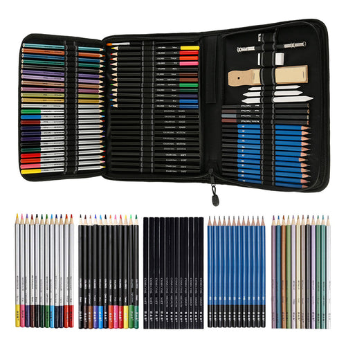 72pcs Color Sketch Pencils Set - crazypaisleyscraftsupplies