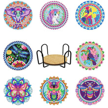 Load image into Gallery viewer, 6pcs/set Coaster 5D Special Shaped Drill Diamond Painting Kit
