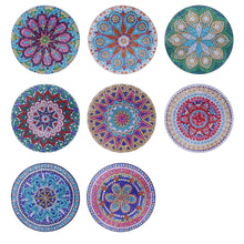 Load image into Gallery viewer, 8pcs 5D Diamond Painting Mandala Coaster Kit
