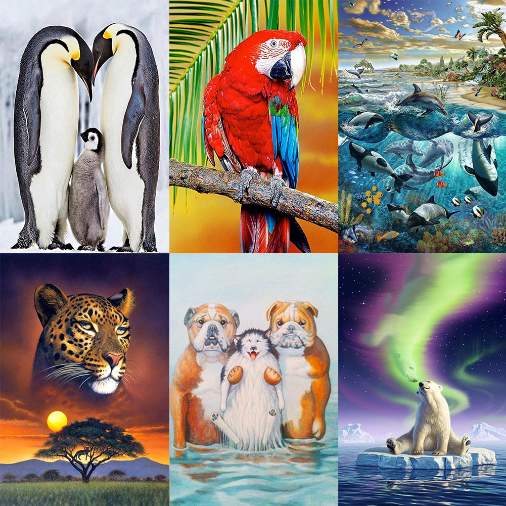 5D DIY Animal Diamond Painting Kits