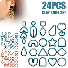 Load image into Gallery viewer, 24pcs Plastic Polymer Clay Cutters Earring Making Kit
