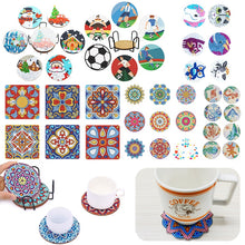 Load image into Gallery viewer, 6pcs/set Coaster 5D Special Shaped Drill Diamond Painting Kit
