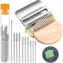 Load image into Gallery viewer, Weaving Tool Loom Kit 14 Hooks 9 Needles Mini Darning Loom
