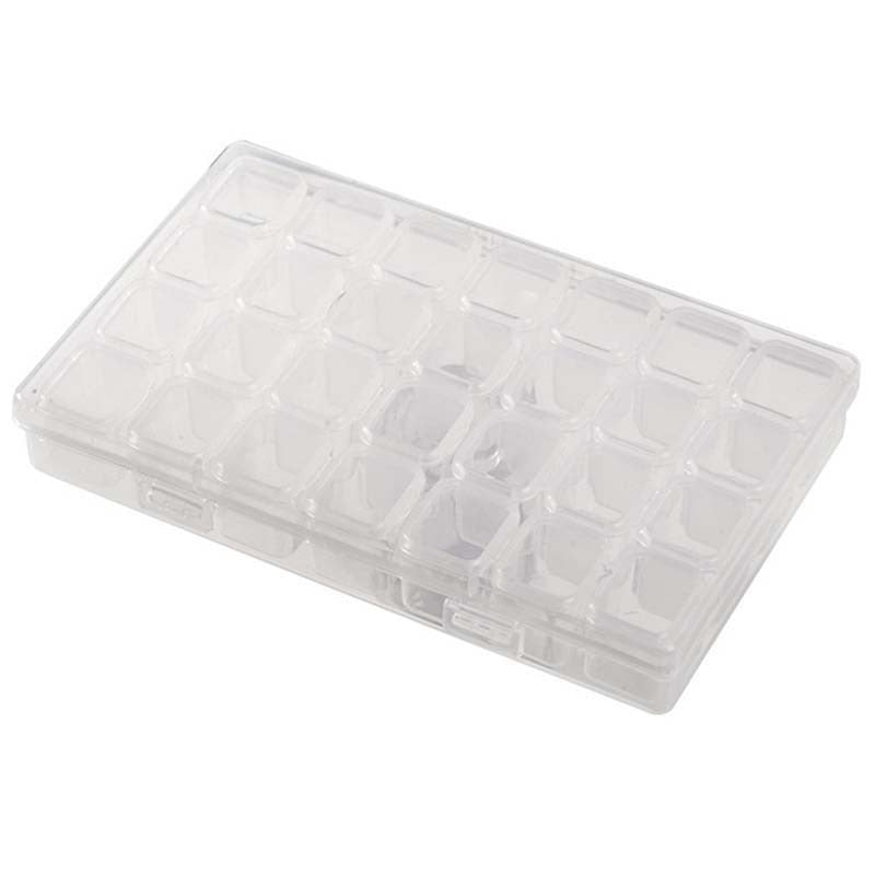 28 Slots Clear Plastic Display Storage Box