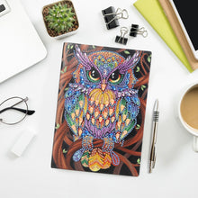 Load image into Gallery viewer, 5D Owl Diamond Painting Notebook Kit
