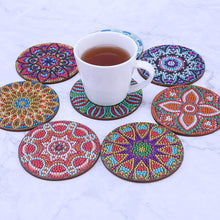 Load image into Gallery viewer, 8pcs 5D Diamond Painting Mandala Coaster Kit
