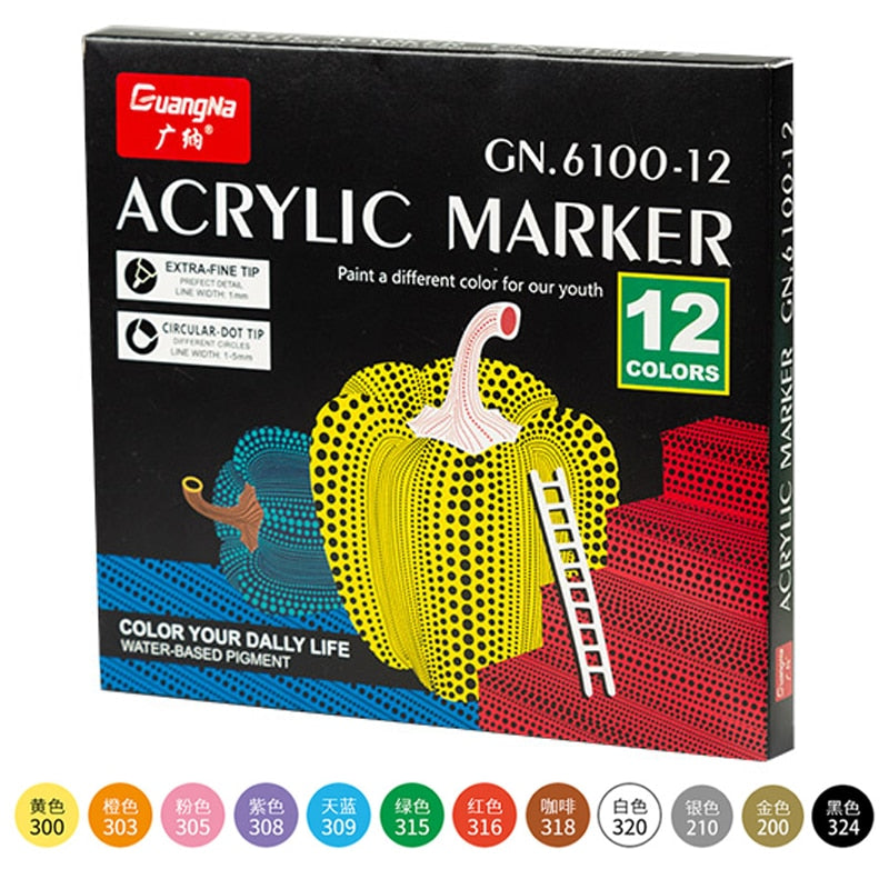 36 Colors Acrylic Marker Pen