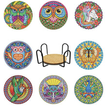 Load image into Gallery viewer, 6pcs/set Coaster 5D Special Shaped Drill Diamond Painting Kit
