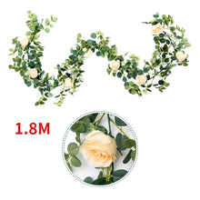 Load image into Gallery viewer, 1.8M Artificial Eucalyptus Rose Vine
