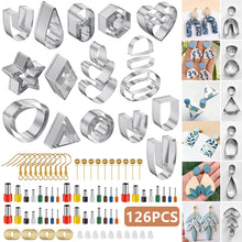 Load image into Gallery viewer, 126pcs Stainless Steel Clay Earring Cutter with Accessories
