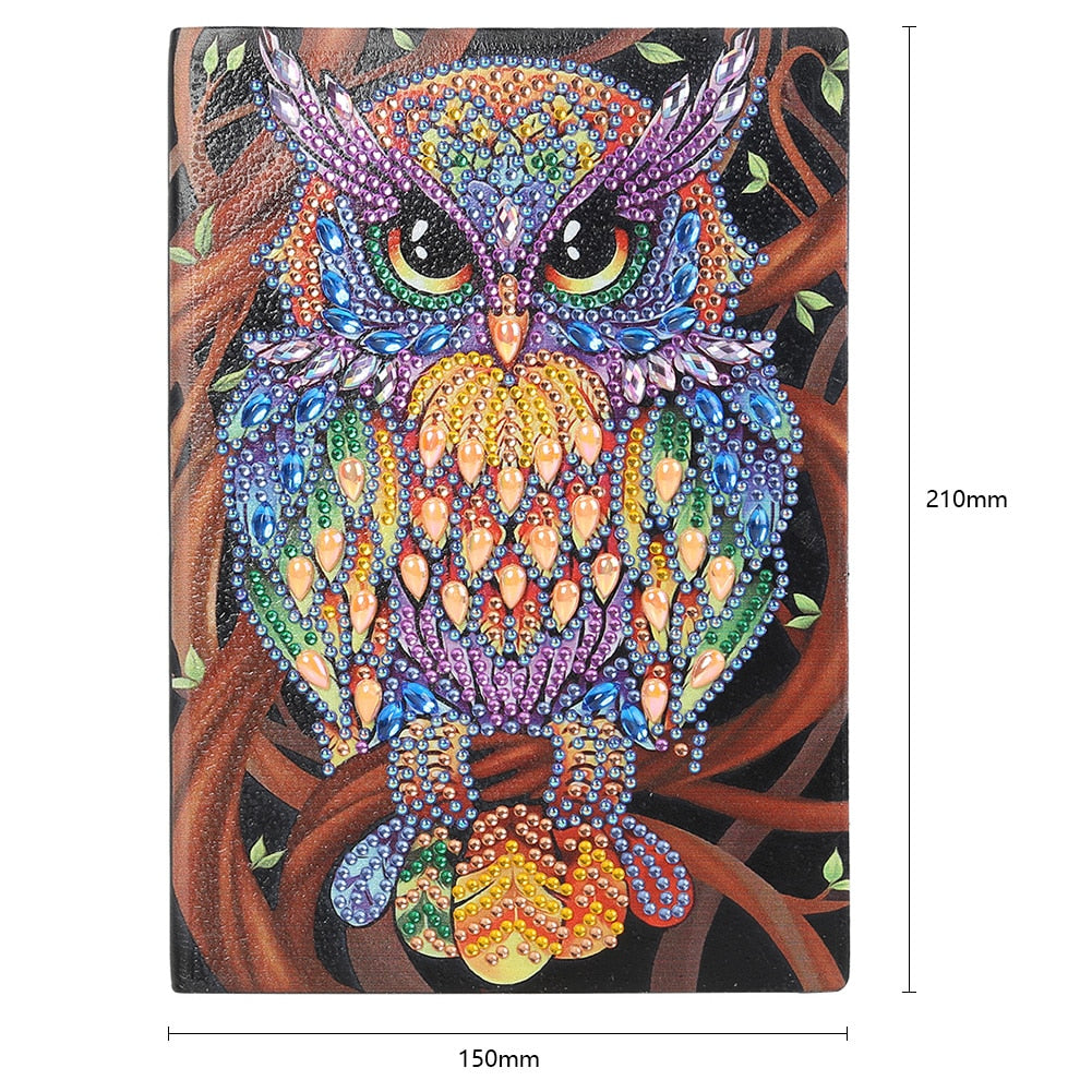 5D Owl Diamond Painting Notebook Kit