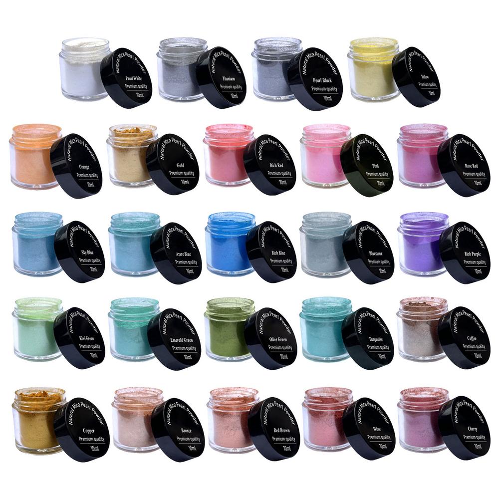 Set Of 24 Color Mica Powder For Crafts