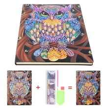 Load image into Gallery viewer, 5D Owl Diamond Painting Notebook Kit
