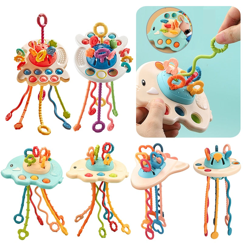 Baby Pull String Finger Grasp Training Toy